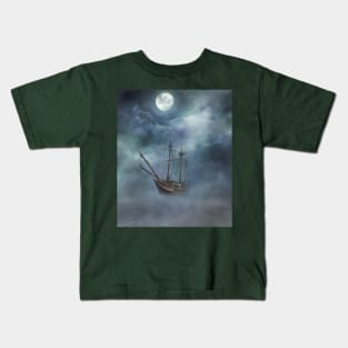 Sailing in the Dark Seas Kids T-Shirt